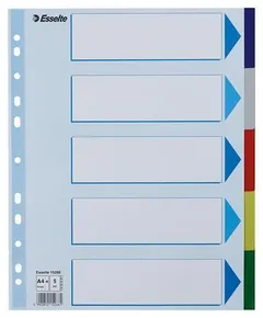Plastové farebné rozlišovače Esselte, A4 Maxi, Mix farieb